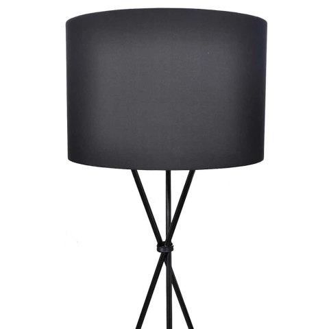 LAMPA PODŁOGOWA NA TRÓJNOGU, CZARNA, 139 CM