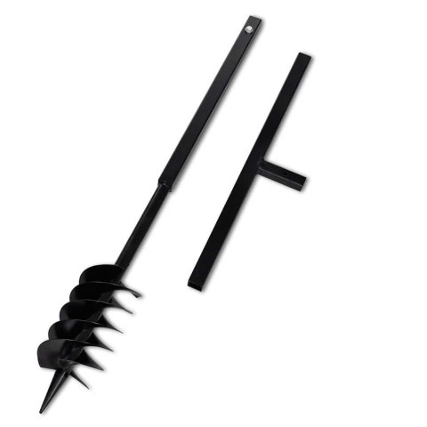 VidaXL Świder glebowy z uchwytem, 120 mm, z rurą przedłużającą, 13 m, stal