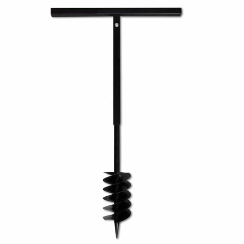 VidaXL Świder glebowy z uchwytem, 120 mm, z rurą przedłużającą, 13 m, stal