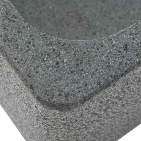 VidaXL Umywalka, 45 x 30 x 15 cm, kamień rzeczny, czarna