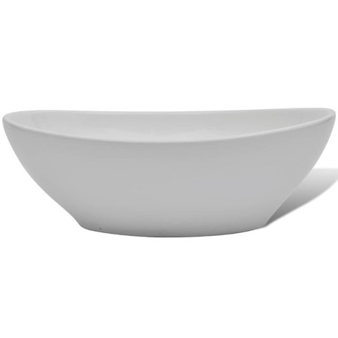 UMYWALKA CERAMICZNA, 40 X 33 CM, OWALNA, BIAŁA