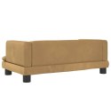 VidaXL Sofa dla dzieci, brązowa, 80x45x30 cm, aksamit