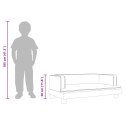 VidaXL Sofa dla dzieci, brązowa, 80x45x30 cm, aksamit