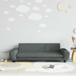 SOFA DLA DZIECI, CIEMNOSZARA, 100X54X33 CM, AKSAMIT