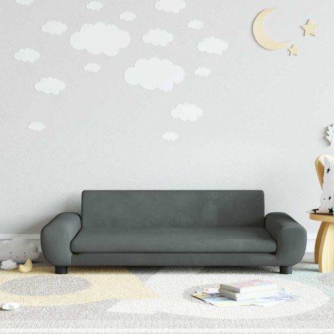 SOFA DLA DZIECI, CIEMNOSZARA, 100X54X33 CM, AKSAMIT