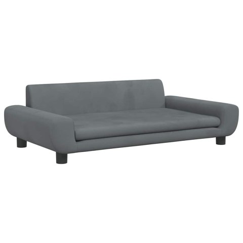 SOFA DLA DZIECI, CIEMNOSZARA, 100X54X33 CM, AKSAMIT