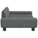 SOFA DLA DZIECI, CIEMNOSZARA, 100X54X33 CM, AKSAMIT