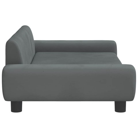 SOFA DLA DZIECI, CIEMNOSZARA, 100X54X33 CM, AKSAMIT