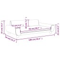 SOFA DLA DZIECI, CIEMNOSZARA, 100X54X33 CM, AKSAMIT