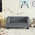 SOFA DLA DZIECI, CIEMNOSZARA, 60X40X30 CM, AKSAMIT