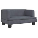 SOFA DLA DZIECI, CIEMNOSZARA, 60X40X30 CM, AKSAMIT