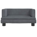 SOFA DLA DZIECI, CIEMNOSZARA, 60X40X30 CM, AKSAMIT