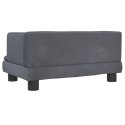 SOFA DLA DZIECI, CIEMNOSZARA, 60X40X30 CM, AKSAMIT