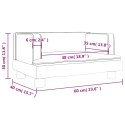 SOFA DLA DZIECI, CIEMNOSZARA, 60X40X30 CM, AKSAMIT