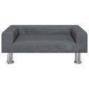 VidaXL Sofa dla dzieci, ciemnoszara, 70x45x26,5 cm, aksamit