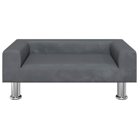 VidaXL Sofa dla dzieci, ciemnoszara, 70x45x26,5 cm, aksamit