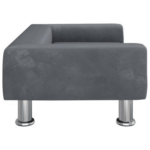 VidaXL Sofa dla dzieci, ciemnoszara, 70x45x26,5 cm, aksamit