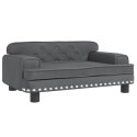 SOFA DLA DZIECI, CIEMNOSZARA, 70X45X30 CM, AKSAMIT