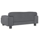 SOFA DLA DZIECI, CIEMNOSZARA, 70X45X30 CM, AKSAMIT