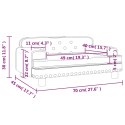 SOFA DLA DZIECI, CIEMNOSZARA, 70X45X30 CM, AKSAMIT