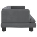 SOFA DLA DZIECI, CIEMNOSZARA, 80X45X30 CM, AKSAMIT