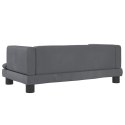 SOFA DLA DZIECI, CIEMNOSZARA, 80X45X30 CM, AKSAMIT
