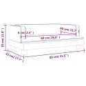 SOFA DLA DZIECI, CIEMNOSZARA, 80X45X30 CM, AKSAMIT