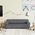 SOFA DLA DZIECI, CIEMNOSZARA, 90X53X30 CM, AKSAMIT