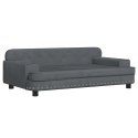 SOFA DLA DZIECI, CIEMNOSZARA, 90X53X30 CM, AKSAMIT