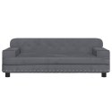 SOFA DLA DZIECI, CIEMNOSZARA, 90X53X30 CM, AKSAMIT
