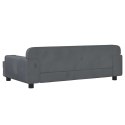 SOFA DLA DZIECI, CIEMNOSZARA, 90X53X30 CM, AKSAMIT