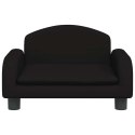 VidaXL Sofa dla dzieci, czarna, 50x40x30 cm, obita tkaniną