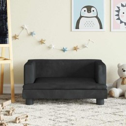 SOFA DLA DZIECI, CZARNA, 60X40X30 CM, AKSAMIT