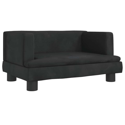 SOFA DLA DZIECI, CZARNA, 60X40X30 CM, AKSAMIT