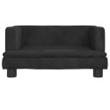SOFA DLA DZIECI, CZARNA, 60X40X30 CM, AKSAMIT