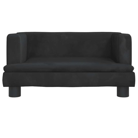 SOFA DLA DZIECI, CZARNA, 60X40X30 CM, AKSAMIT