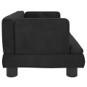 SOFA DLA DZIECI, CZARNA, 60X40X30 CM, AKSAMIT