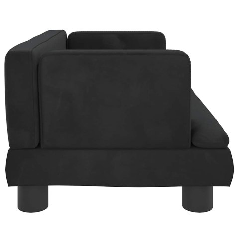 SOFA DLA DZIECI, CZARNA, 60X40X30 CM, AKSAMIT