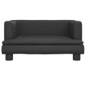 VidaXL Sofa dla dzieci, czarna, 60x40x30 cm, sztuczna skóra