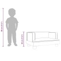 VidaXL Sofa dla dzieci, czarna, 60x40x30 cm, sztuczna skóra