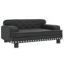 SOFA DLA DZIECI, CZARNA, 70X45X30 CM, SZTUCZNA SKÓRA