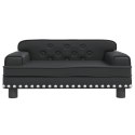 SOFA DLA DZIECI, CZARNA, 70X45X30 CM, SZTUCZNA SKÓRA