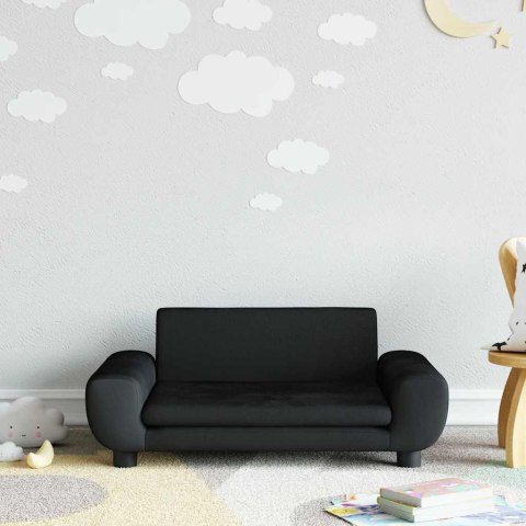 SOFA DLA DZIECI, CZARNA, 70X45X33 CM, AKSAMIT