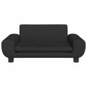 SOFA DLA DZIECI, CZARNA, 70X45X33 CM, AKSAMIT