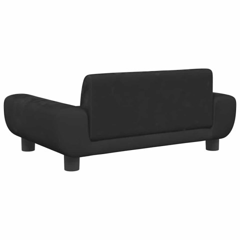 SOFA DLA DZIECI, CZARNA, 70X45X33 CM, AKSAMIT
