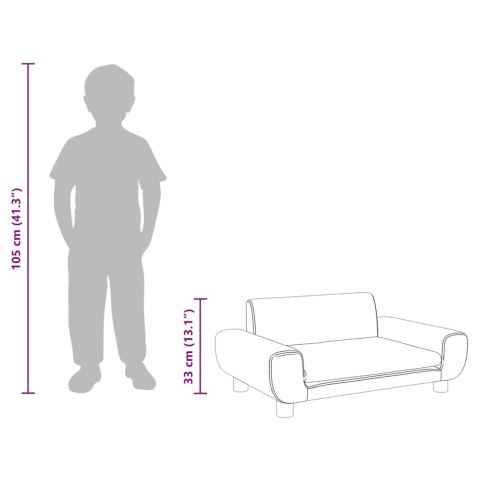 SOFA DLA DZIECI, CZARNA, 70X45X33 CM, AKSAMIT