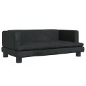 VidaXL Sofa dla dzieci, czarna, 80x45x30 cm, aksamit