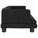 VidaXL Sofa dla dzieci, czarna, 80x45x30 cm, aksamit