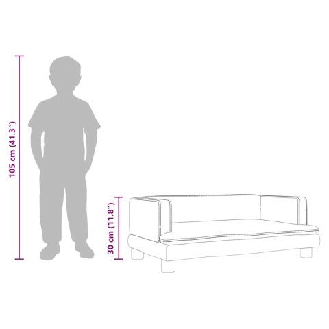 VidaXL Sofa dla dzieci, czarna, 80x45x30 cm, aksamit