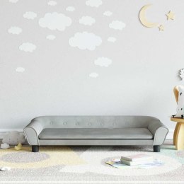 SOFA DLA DZIECI, JASNOSZARA, 100X50X26 CM, AKSAMIT